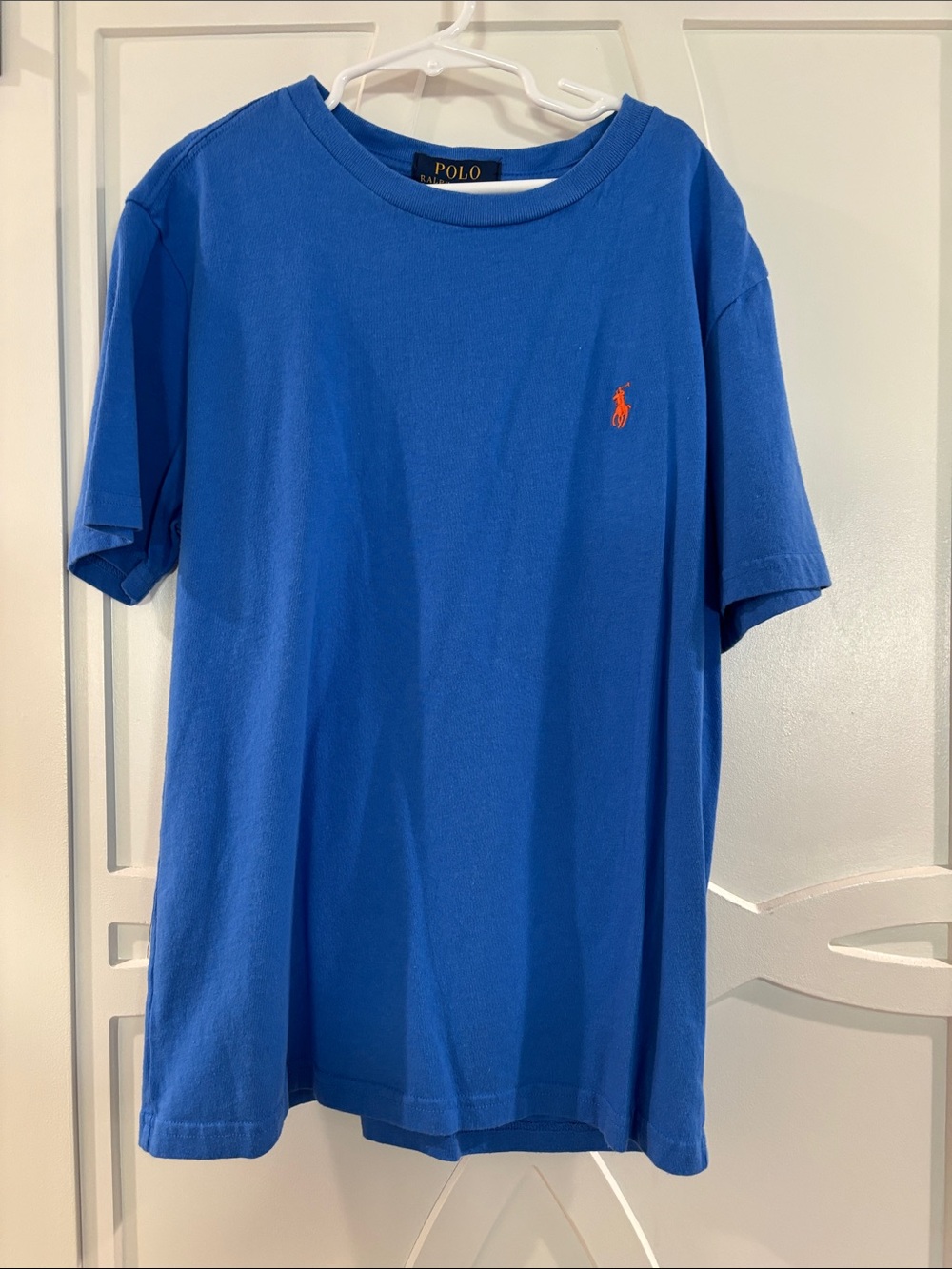 Polo by Ralph Lauren Blue Short-Sleeve Crewneck Tee with Orange Pony